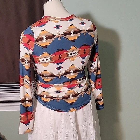 NOBO Aztec Western Print Longsleeve shirt - Picture 5 of 5